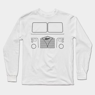 Foden S80 classic 1970s lorry black outline graphic Long Sleeve T-Shirt